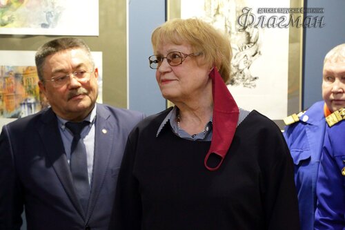 Открытие выставки работ  художника-иллюстратора Евгении Ивановны Стерлиговой YE1A0566